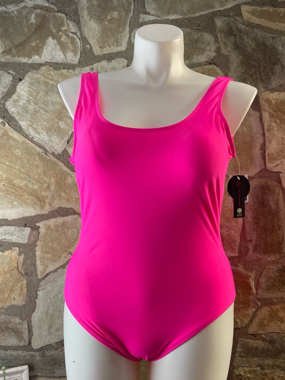NWT No Boundaries Neon Pink One Piece Swimsuit XL 15-17